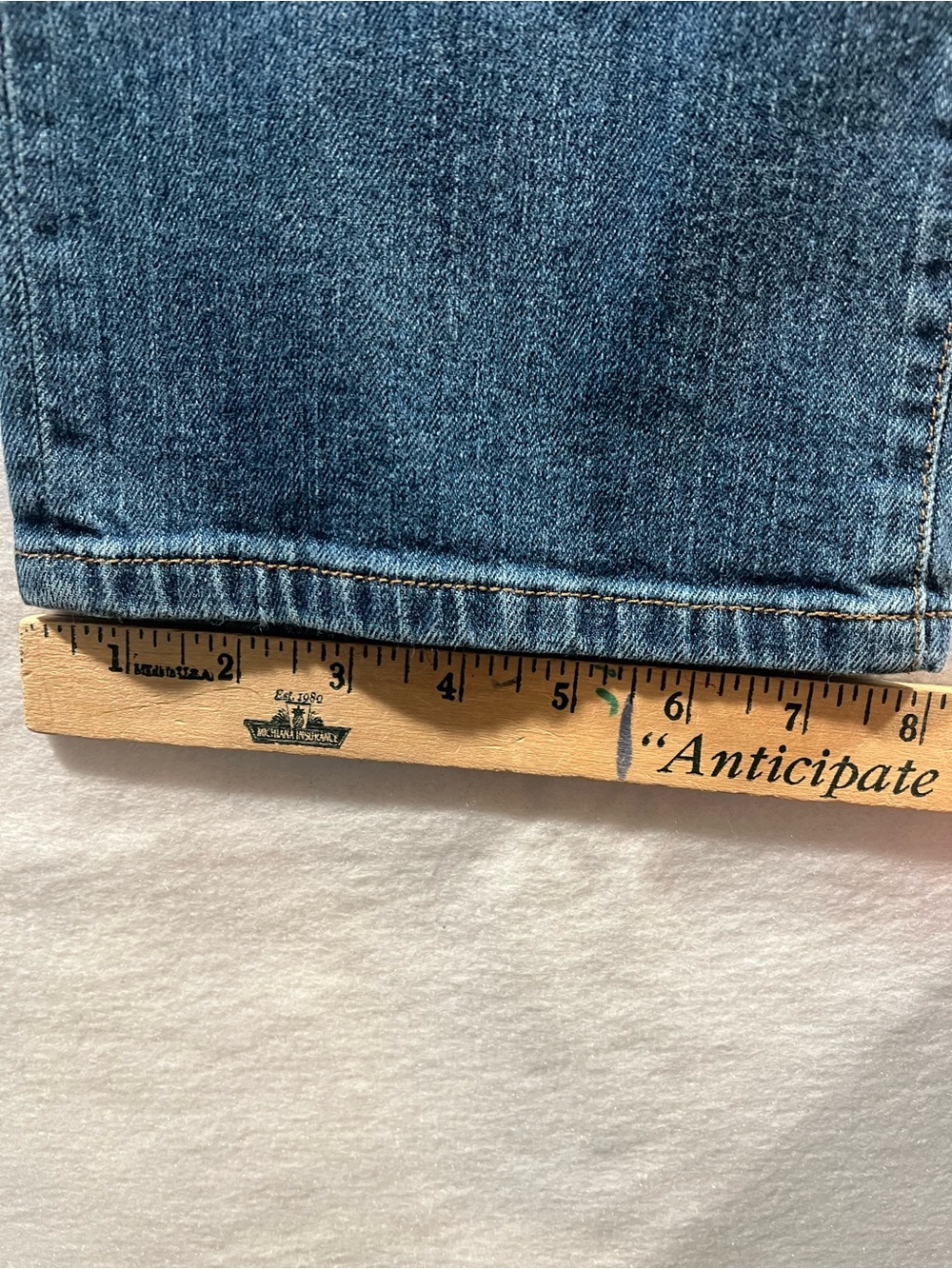 Lauren Jeans Co. Ralph Lauren LRL Womens Size14 Blue Classic Straight Stretch - Picture 14 of 15